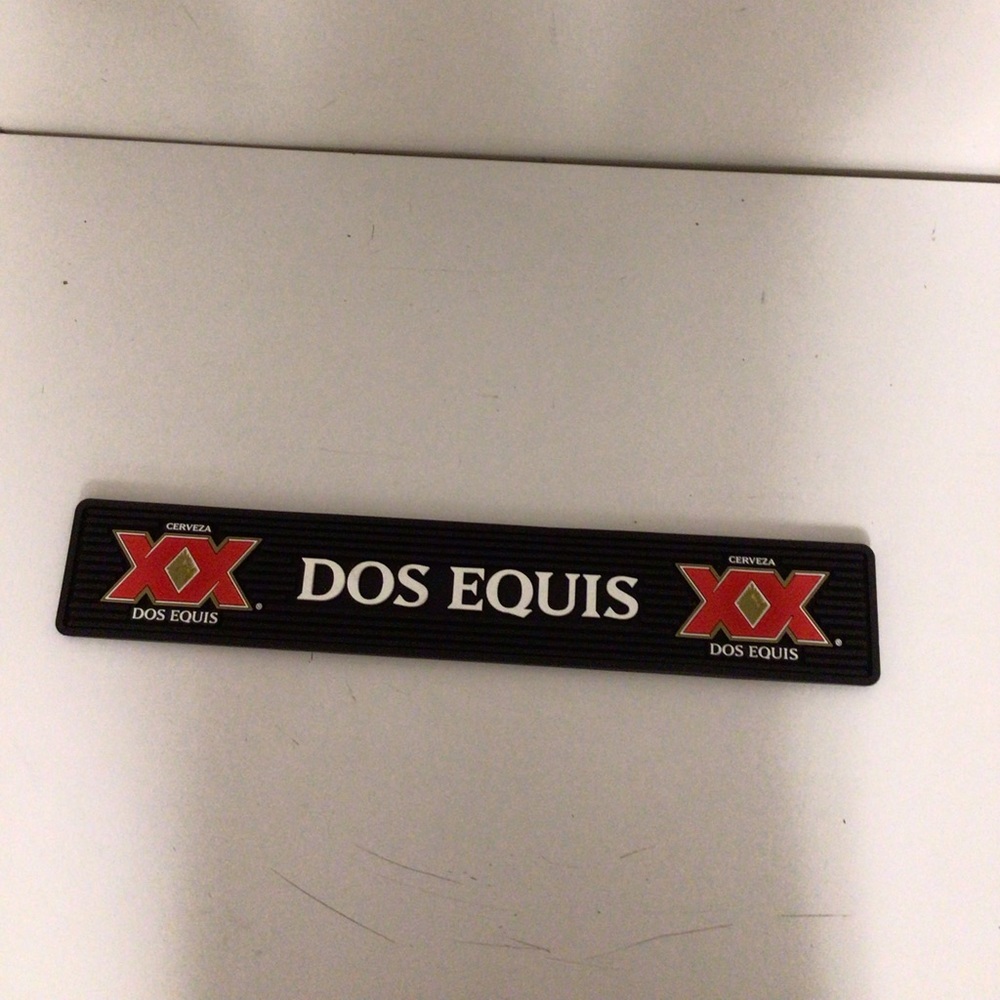 Dos Equis Cerveza rubber spill bar mat